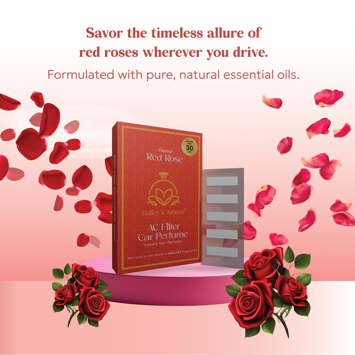 Ac filter car perfume | Red Rose